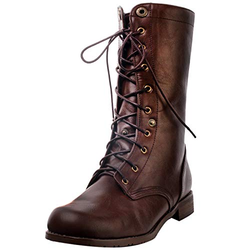 Wealsex Men's Vintage Cowboy Boots (Brown UK 7)