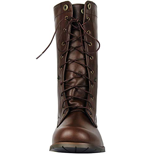 Wealsex Men's Vintage Cowboy Boots (Brown UK 7)