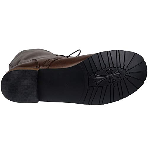 Wealsex Men's Vintage Cowboy Boots (Brown UK 7)