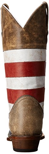 ROPER Men's American Flag Western Boot, Brown, 5 UK