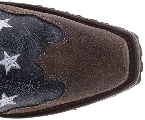 ROPER Men's American Biker Harness Boot, Brown, Wide