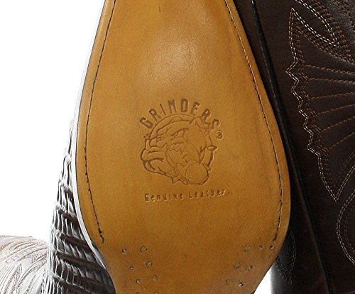 Brown Croc Leather Cowboy Boots for Men