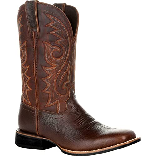 Vintage Embroidered Cowboy Boots for Men