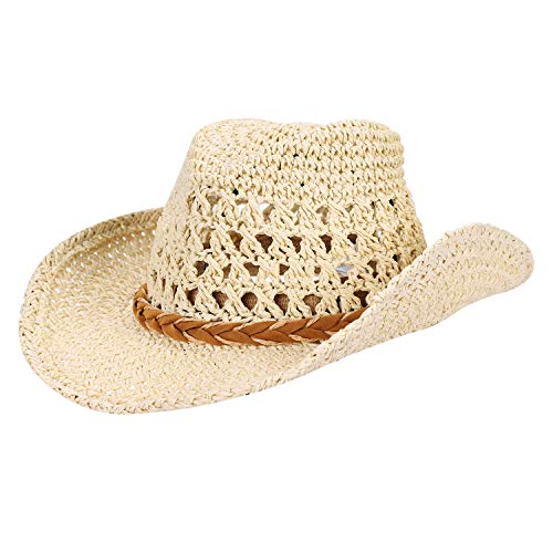Shapeable Wide Brim Cowboy Straw Hat