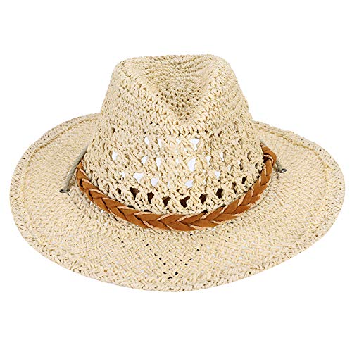 Shapeable Wide Brim Cowboy Straw Hat