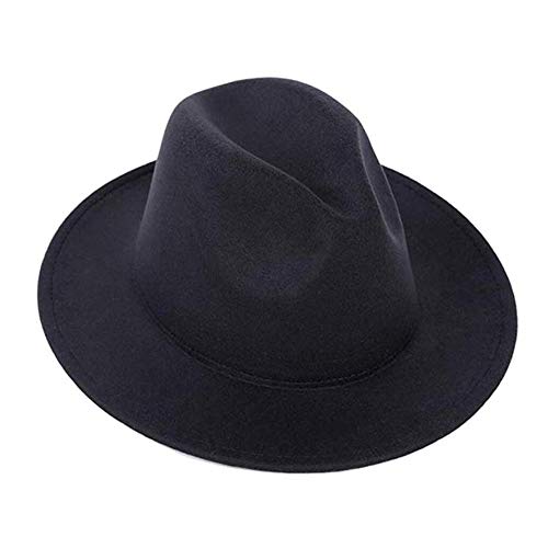 Black Wool Cowboy Hat for Men & Women