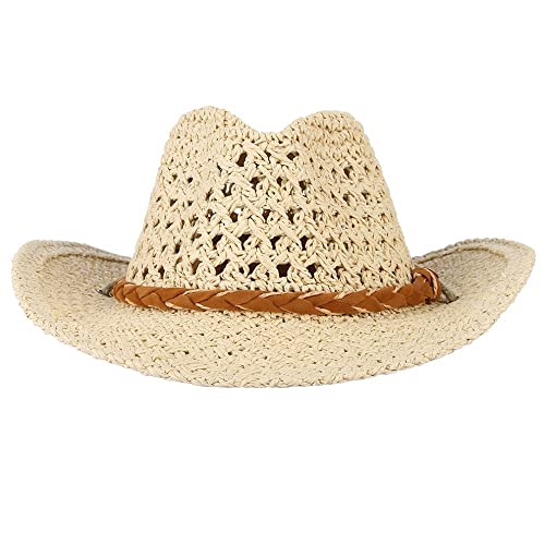 Shapeable Wide Brim Cowboy Straw Hat