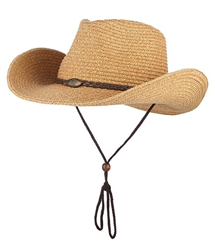 Summer Shade Cowboy Hat with Windproof Rope