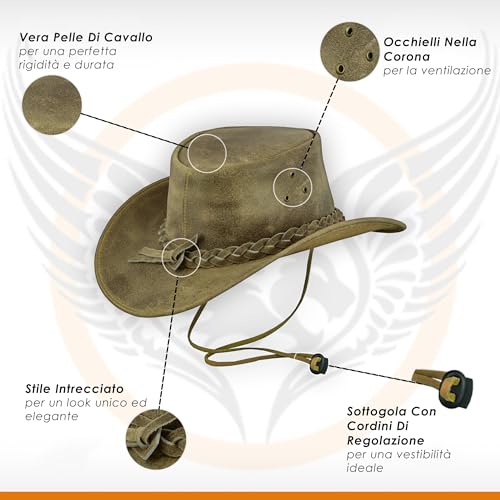 Braided Leather Cowboy Hats for Men
