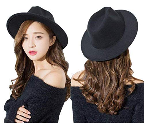 Black Wool Cowboy Hat for Men & Women