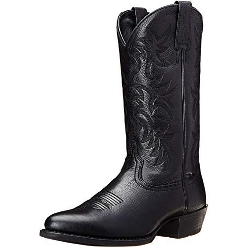 Men's Embroidered High Heel Western Boots