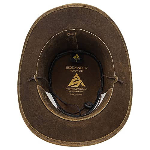 Men's and Women's Leather Outback Cowboy Hat