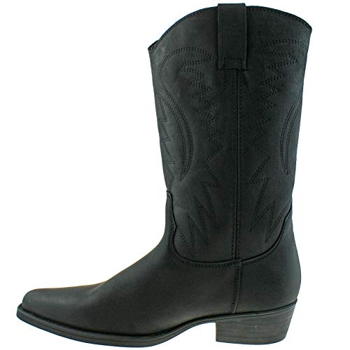 Wrangler Texas II HI Black Calf Cowboy Boots