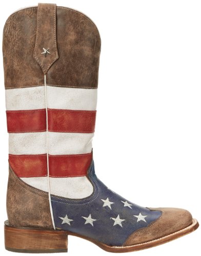 Roper Men's Square Toe American Flag Boots