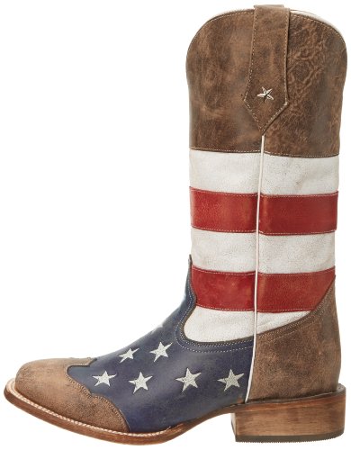 Roper Men's Square Toe American Flag Boots