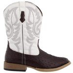 Brown Basic Square Toe Cowboy Boots for Men