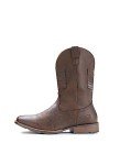 Men's Dark Brown Cowboy Boots with American Flag