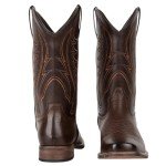 Men's Square Toe Western Cowboy Boots - Brown