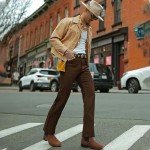 Men's Leather Chelsea Cowboy Boots – Brown, Size 10.5