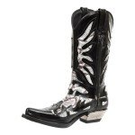 Men's Black Embroidered Western Cowboy Boots
