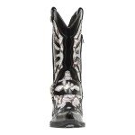 Men's Black Embroidered Western Cowboy Boots