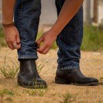 J's.o.l.e Men's Black Square Toe Cowboy Boots