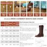 Men's Square Toe Western Cowboy Boots - Brown
