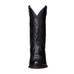 Men's Vintage Embroidered Cowboy Boots - Black