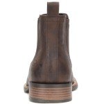 Men's Khaki Ankle Cowboy Boots - Slip-On Style