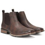 Men's Khaki Ankle Cowboy Boots - Slip-On Style