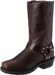 Men's Brown Mid-Calf Cowboy Biker Boots