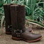 Men's Light Brown Square Toe Cowboy Boots