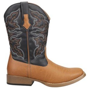 ROPER Men's Classic Brown Square Toe Cowboy Boots