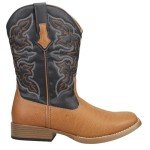 ROPER Men's Classic Brown Square Toe Cowboy Boots