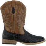 ROPER Men's Black Square Toe Cowboy Boots 7.5
