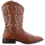 ROPER Men's Tan Square Toe Cowboy Boots, Size 10.5
