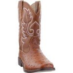 ROPER Men's Tan Square Toe Cowboy Boots, Size 10.5