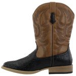 ROPER Men's Black Square Toe Cowboy Boots 7.5