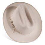 Vintage Wool Felt Cowboy Fedora Hat for Men