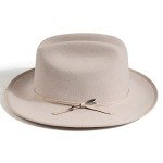 Vintage Wool Felt Cowboy Fedora Hat for Men