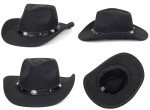 Turquoise-Black Wide Brim Cowboy Hat for All