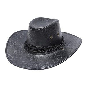 Men's Leather Cowboy Hat - Aussie Western Style