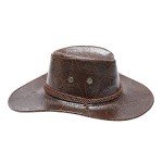 Men's Western Leather Cowboy Hat with Buckle Band