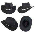 Vintage Black Western Cowboy Hat with Diamonds