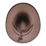 Men's Western Leather Cowboy Hat with Buckle Band