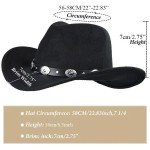 Vintage Black Western Cowboy Hat with Diamonds