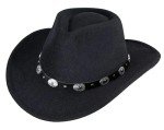 Vintage Black Western Cowboy Hat with Diamonds