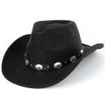 Vintage Black Western Cowboy Hat with Diamonds