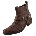 Brown Mustang Western Stiefelettes - Men's Cowboy Boots