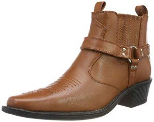 US Brass Tan Cuban Heel Cowboy Boots